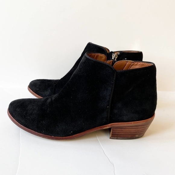 Sam Edelman Black Petty Suede Ankle Booties Size 6 - Picture 4 of 11